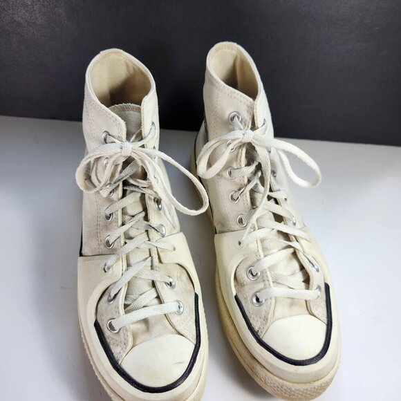 Converse All Star Chuck Taylor Mens 10 1/2 Hi Constructs White Sneakers - Picture 6 of 16